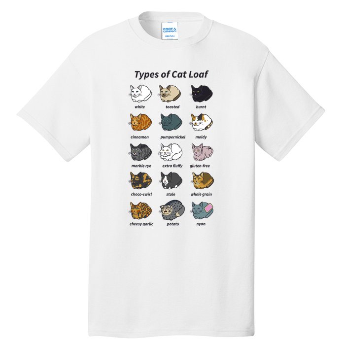 The Types Of Cat Loaf Tall T-Shirt