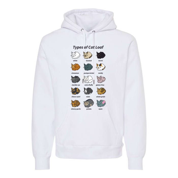 The Types Of Cat Loaf Premium Hoodie