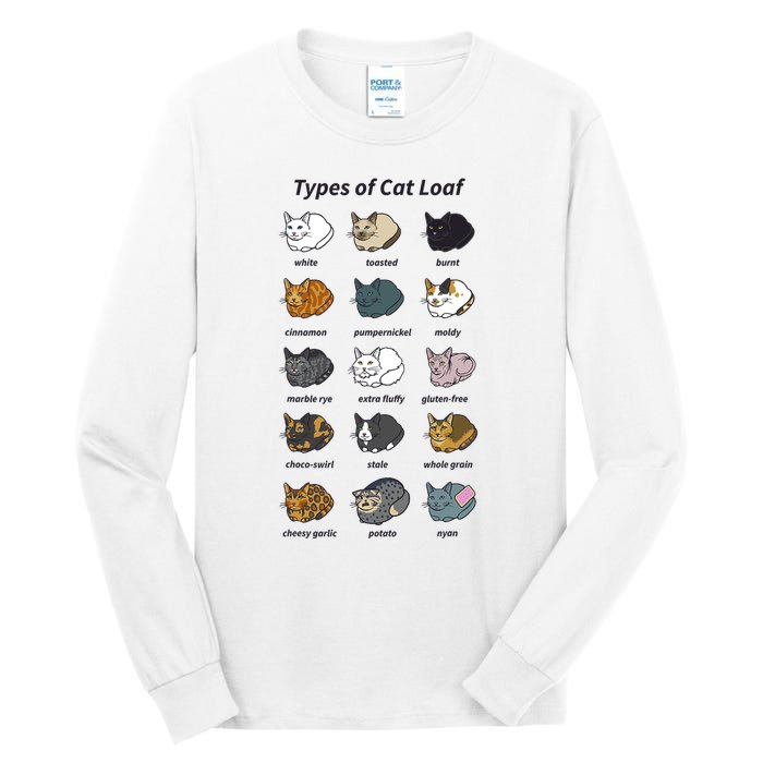 The Types Of Cat Loaf Tall Long Sleeve T-Shirt