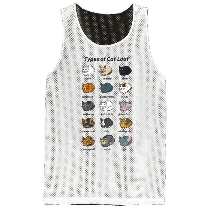 The Types Of Cat Loaf Mesh Reversible Basketball Jersey Tank