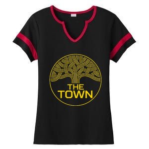 The Town Oak Tree Oakland California Ladies Halftime Notch Neck Tee