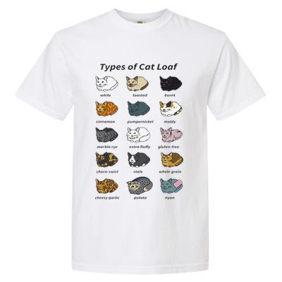 The Types of Cat Loaf Funny Animal Pet Owner Garment-Dyed Heavyweight T-Shirt