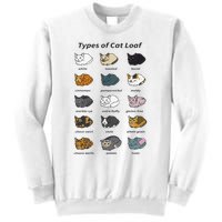 The Types of Cat Loaf Funny Animal Pet Owner Sweatshirt