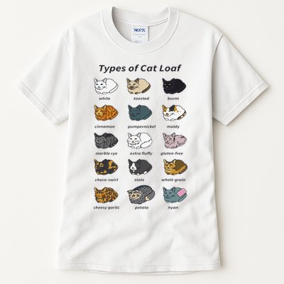 The Types of Cat Loaf Funny Animal Pet Owner Tall T-Shirt