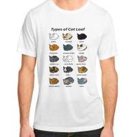 The Types of Cat Loaf Funny Animal Pet Owner Adult ChromaSoft Performance T-Shirt