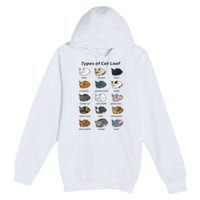 The Types of Cat Loaf Funny Animal Pet Owner Premium Pullover Hoodie