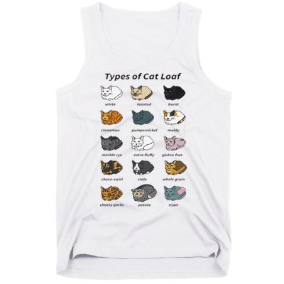 The Types of Cat Loaf Funny Animal Pet Owner Tank Top