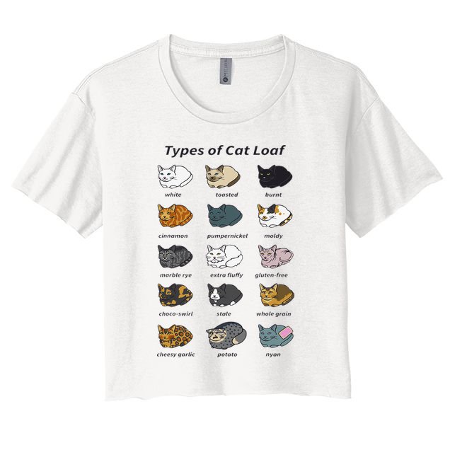 The Types of Cat Loaf Funny Animal Pet Owner Crop Top