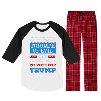 The Triumph Of Evil Anti Trump Raglan Sleeve Pajama Set