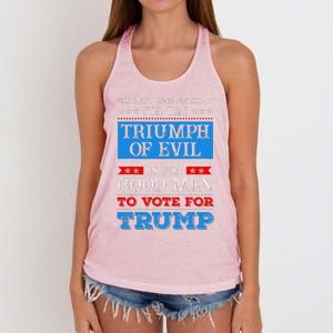 The Triumph Of Evil Anti Trump Women's Knotted Racerback Tank