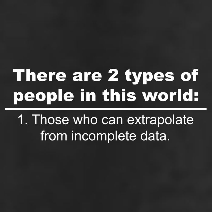 Two Types Of People Extrapolate Incomplete Data Tumbler