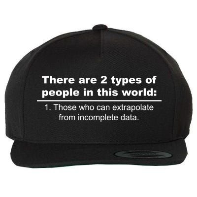 Two Types Of People Extrapolate Incomplete Data Wool Snapback Cap
