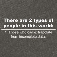 Two Types Of People Extrapolate Incomplete Data Cotton Canvas Backpack