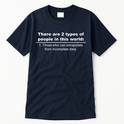 Two Types Of People Extrapolate Incomplete Data Tall T-Shirt