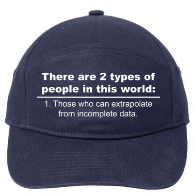 Two Types Of People Extrapolate Incomplete Data 7-Panel Snapback Hat
