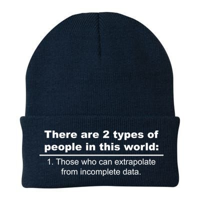 Two Types Of People Extrapolate Incomplete Data Beanie