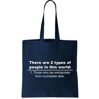 Two Types Of People Extrapolate Incomplete Data Bag