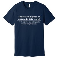 Two Types Of People Extrapolate Incomplete Data Premium T-Shirt