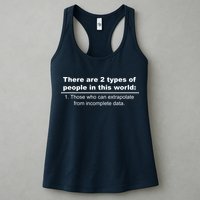 Two Types Of People Extrapolate Incomplete Data Womens Tank Top