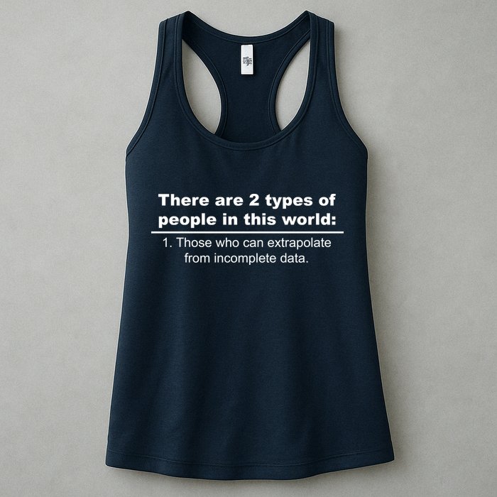 Two Types Of People Extrapolate Incomplete Data Womens Tank Top