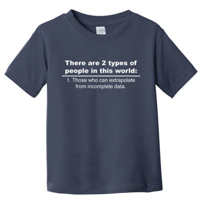 Two Types Of People Extrapolate Incomplete Data Toddler T-Shirt