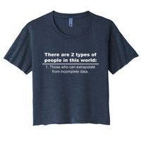 Two Types Of People Extrapolate Incomplete Data Crop Top