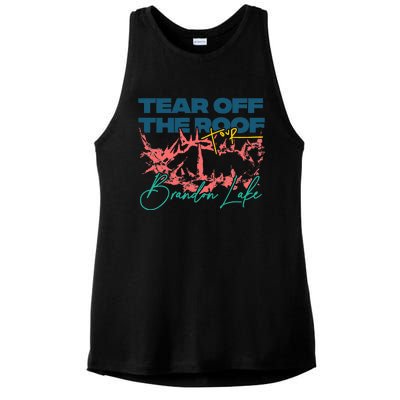 Totr Tear Off The Roof Merch B.R.A.N.D.O.N. L.A.K.E. Ladies PosiCharge Tri-Blend Wicking Tank