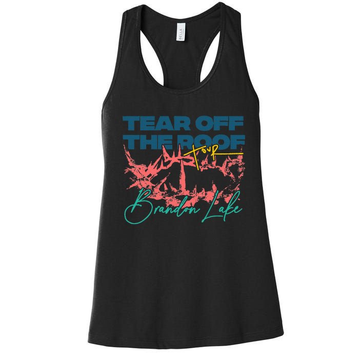 Totr Tear Off The Roof Merch B.R.A.N.D.O.N. L.A.K.E. Women's Racerback Tank