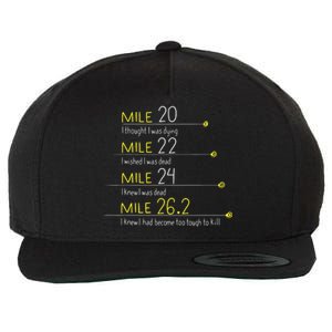 The Thoughts Of Marathoner Runner Gift Funny Marathon Wool Snapback Cap