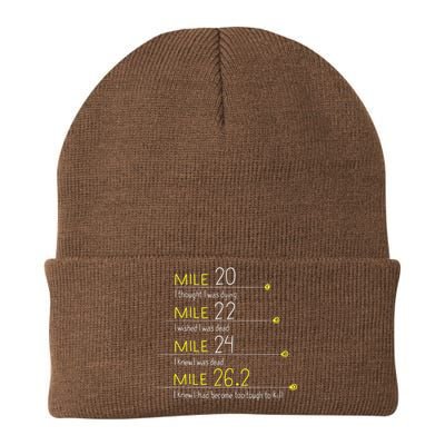 The Thoughts Of Marathoner Runner Gift Funny Marathon Knit Cap Winter Beanie