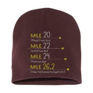 The Thoughts Of Marathoner Runner Gift Funny Marathon Short Acrylic Beanie