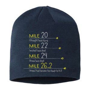 The Thoughts Of Marathoner Runner Gift Funny Marathon Sustainable Beanie