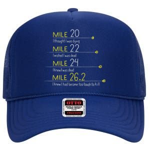 The Thoughts Of Marathoner Runner Gift Funny Marathon High Crown Mesh Back Trucker Hat