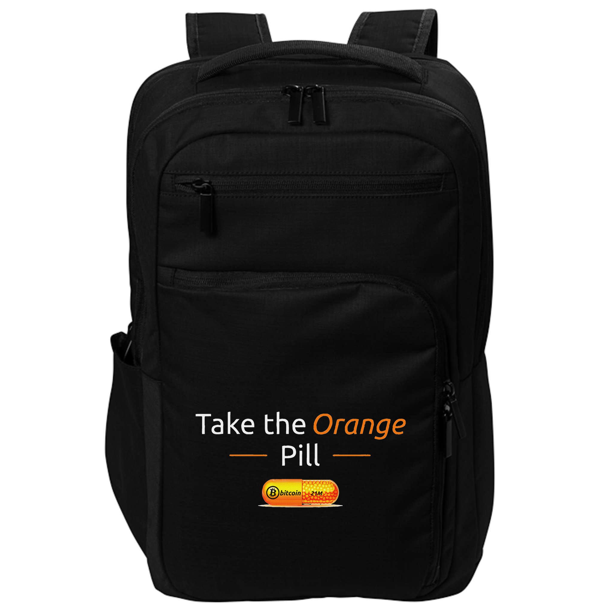 Take The Orange Pill Bitcoin Btc Crypto Currency Defi Impact Tech Backpack