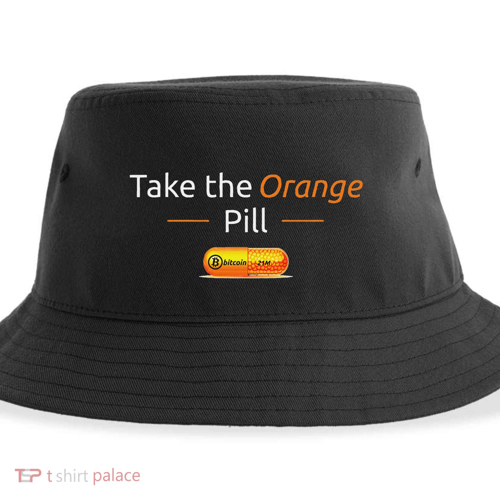 Take The Orange Pill Bitcoin Btc Crypto Currency Defi Sustainable Bucket Hat