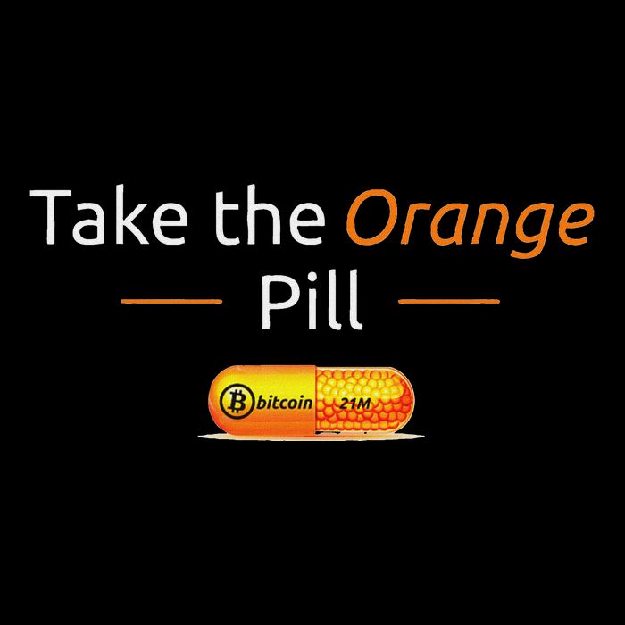 Take The Orange Pill Bitcoin Btc Crypto Currency Defi 7-Panel Snapback Hat