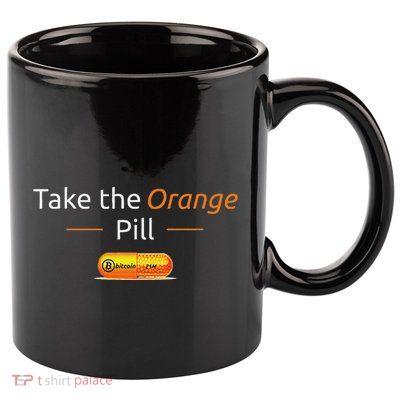 Take The Orange Pill Bitcoin Btc Crypto Currency Defi 11oz C Handle Ceramic Mug