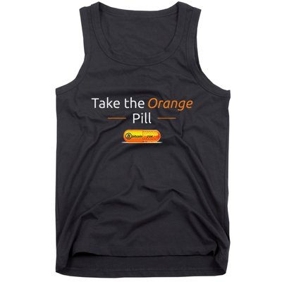 Take The Orange Pill Bitcoin Btc Crypto Currency Defi Tank Top