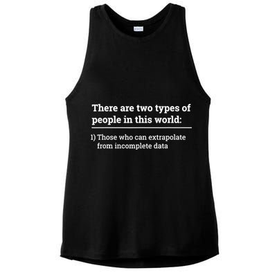 Two Types Of People Can Extrapolate Incomplete Data Gift TShirt Ladies PosiCharge Tri-Blend Wicking Tank