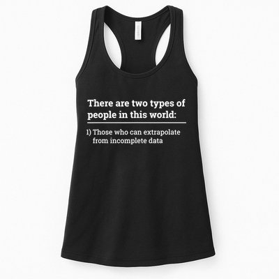 Two Types Of People Can Extrapolate Incomplete Data Gift TShirt Womens Tank Top