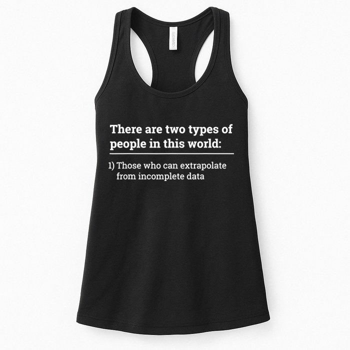Two Types Of People Can Extrapolate Incomplete Data Gift TShirt Womens Tank Top