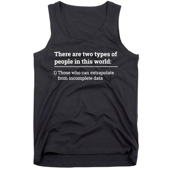 Two Types Of People Can Extrapolate Incomplete Data Gift TShirt Tank Top