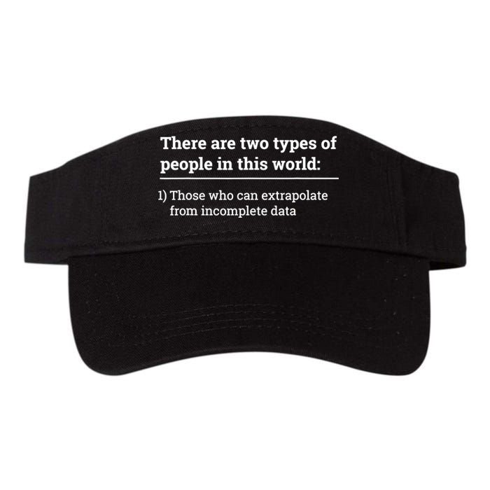 Two Types Of People Can Extrapolate Incomplete Data Gift TShirt Visor