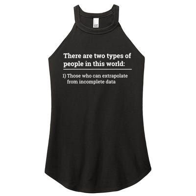 Two Types Of People Can Extrapolate Incomplete Data Gift TShirt Women's Perfect Tri Rocker Tank