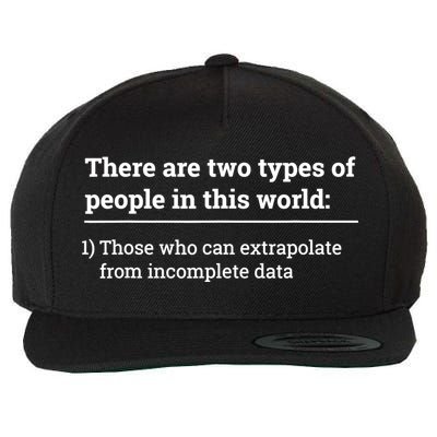 Two Types Of People Can Extrapolate Incomplete Data Gift TShirt Wool Snapback Cap