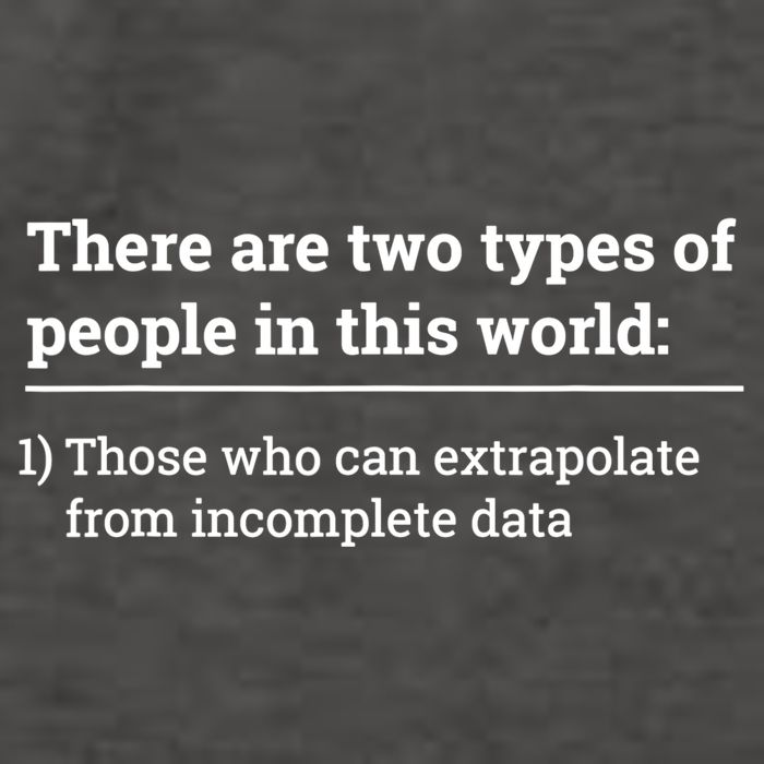 Two Types Of People Can Extrapolate Incomplete Data Gift TShirt Vector Backpack