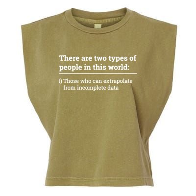 Two Types Of People Can Extrapolate Incomplete Data Gift TShirt Garment-Dyed Women's Muscle Tee