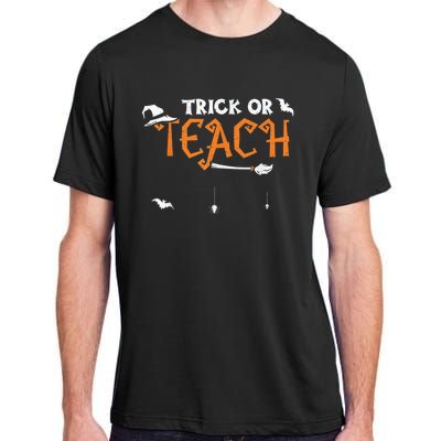 Teacher: Trick Or Teach - Halloween Sayings Adult ChromaSoft Performance T-Shirt