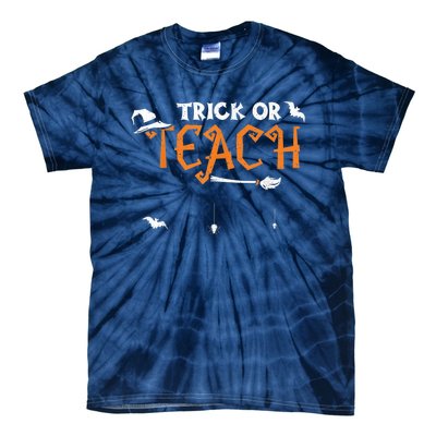 Teacher: Trick Or Teach - Halloween Sayings Tie-Dye T-Shirt