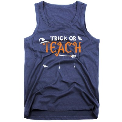 Teacher: Trick Or Teach - Halloween Sayings Tank Top